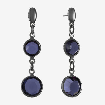 Liz Claiborne Double Round Drop Earrings