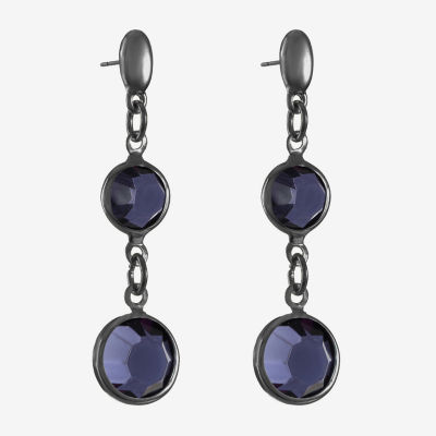 Liz Claiborne Double Round Drop Earrings