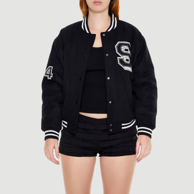 Forever 21 Varsity Midweight Juniors Bomber Jacket