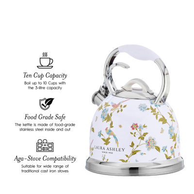 Laura Ashley Stove Top 10-Cup Tea Kettle
