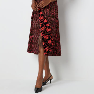 Perceptions 3/4 Sleeve Floral Reversible Midi Wrap Dress