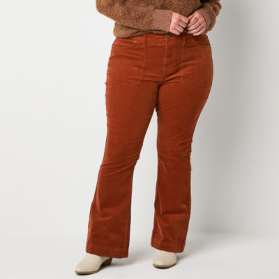 a.n.a Womens High Rise Flare Corduroy Pant