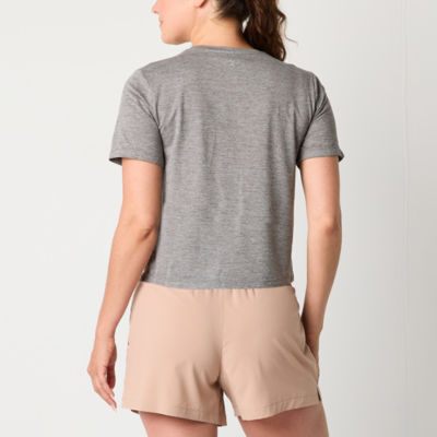 Xersion Womens Everyday Crew Neck Short Sleeve T-Shirt Tall