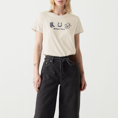 Levi's The Perfect Tee Womens Crew Neck Short Sleeve Graphic T-Shirt