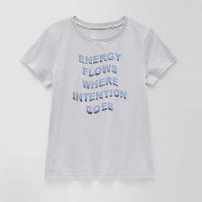 Xersion Little & Big Girls Crew Neck Short Sleeve Graphic T-Shirt