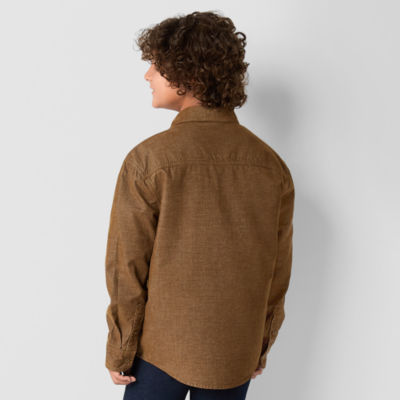 Thereabouts Little & Big Boys Corduroy Long Sleeve Button-Down Shirt