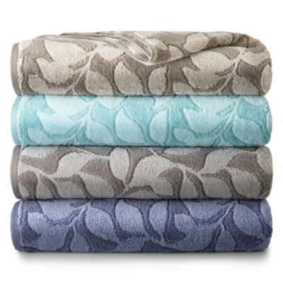 JCPenney Home Jacquard Leaves Bath Towel CollectionJCPenney, Color