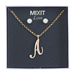 Mixit Initial 2-pc. Simulated Pearl Jewelry Set