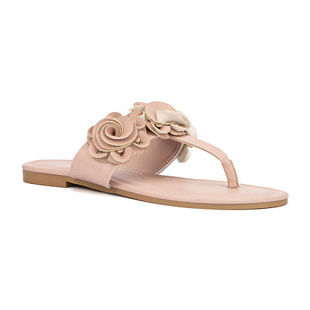  -New York & Company Womens Liana Flat Sandals