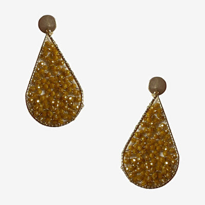 Bijoux Bar Gold Tone Tear Drop Earrings
