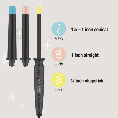 Conair Curl Collective 3 In 1 Ceramic Wand Curling Iron