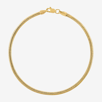 10K Gold Solid Snake Chain Bracelet JCPenney