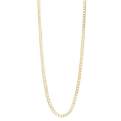 10K Gold Inch Hollow Curb Chain Necklace