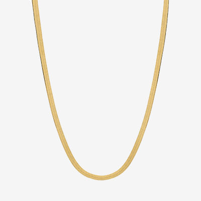 10K Gold 18 Inch Solid Herringbone Chain Necklace JCPenney