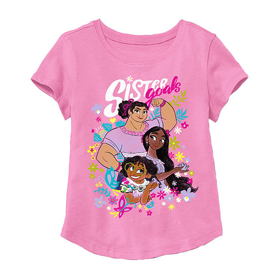 Little & Big Girls Crew Neck Encanto Short Sleeve Graphic T-Shirt