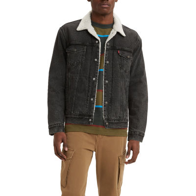 Levi's The Sherpa Trucker Jacket Mens Midweight Denim Jacket, Color:  Midnight Harvest - JCPenney