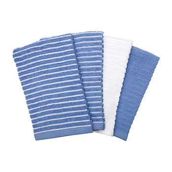 Ritz Stripe Bar Mop Light 4-Pc. Kitchen Towel, Color: Light Blue - JCPenney