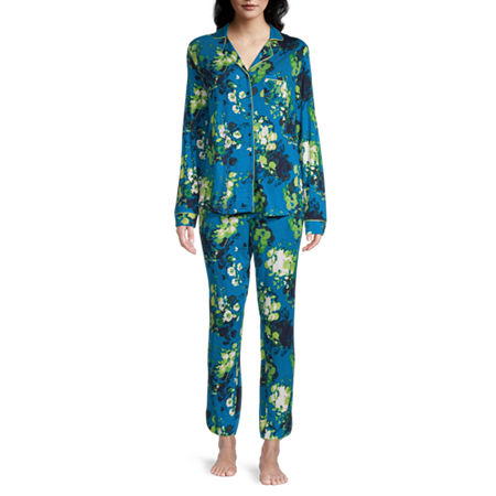  Ambrielle Womens Long Sleeve 2-pc. Pant Pajama Set
