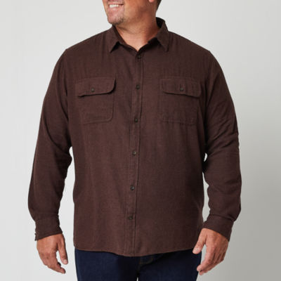 mutual weave Big and Tall Mens Regular Fit Long Sleeve Flannel Shirt