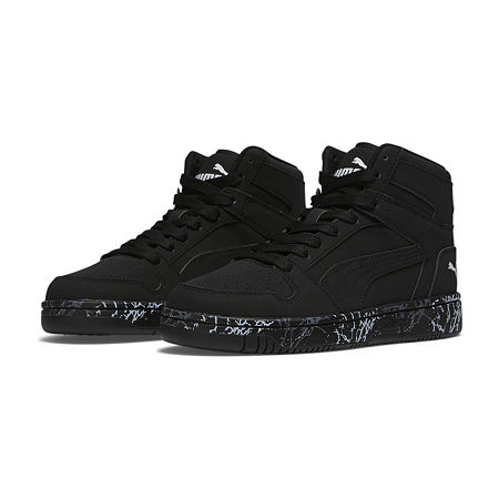 PUMA Rebound Layup Big Boys Basketball Shoes, 4 Medium, Black