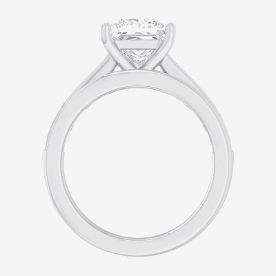 (G-H / Si1-Si2) Womens 3 CT. T.W. Lab Grown White Diamond 14K Gold Side Stone Bridal Set