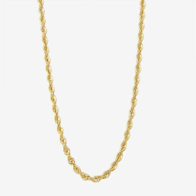 14K Gold 18-24" 5mm Hollow Rope Chain Necklace