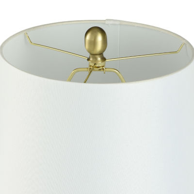 Stylecraft Christy Golden Copper With Brussels White Shade Table Lamp