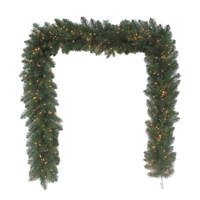 Kurt Adler 9-Foot Battery Operated Warm White Fir Pre-Lit Christmas Indoor Garland