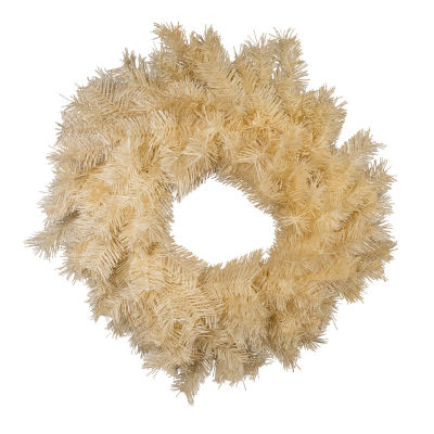 Kurt Adler 30 Inch Unlit Cream Indoor Christmas Wreath