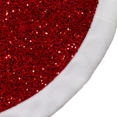 Kurt Adler 54in Red Sequins Indoor Tree Skirt