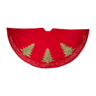 Kurt Adler 60in Red Green Tree Indoor Tree Skirt