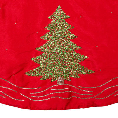 Kurt Adler 60in Red Green Tree Indoor Tree Skirt