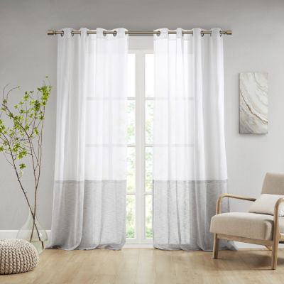 Croscill Romo Sheer Grommet Top Single Curtain Panel