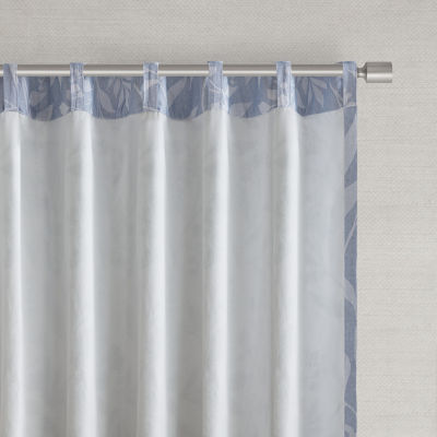 Croscill Winslow Floral Light-Filtering Rod Pocket Back Tab Single Curtain Panel