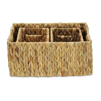 Water Hyacinth Storage Baskets Set Of 3