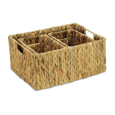 Water Hyacinth Storage Baskets Set Of 3