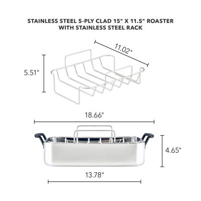 KitchenAid 5-Ply Clad Stainless Steel Roasting Rack