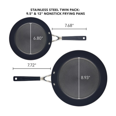 KitchenAid 2-pc. Non-Stick Skillet Set, Color: Black - JCPenney