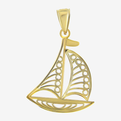 Sailboat Womens 14K Gold Pendant