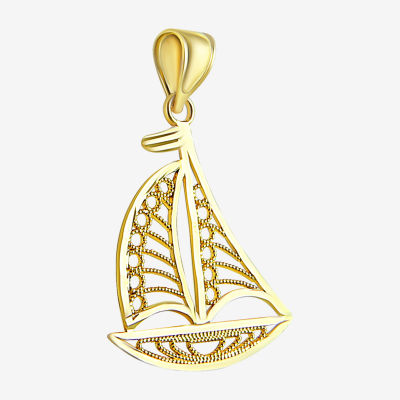 Sailboat Womens 14K Gold Pendant