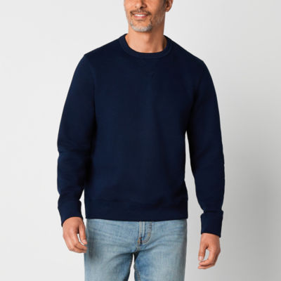 St. John's Bay Fleece Mens Crew Neck Long Sleeve Sweatshirt