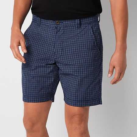 St. John's Bay Comfort Stretch 9" Mens Stretch Fabric Chino Short, 34, Blue