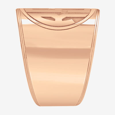 Personalized Circle Block Monogram Ring 