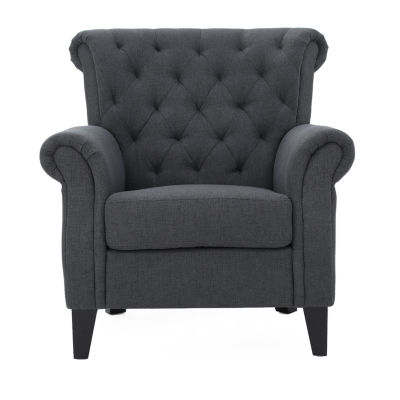 Merritt Tufted Club Chair, Color Dark Gray JCPenney