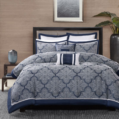 Madison Park Barrett 8-pc. Jacquard Comforter Set