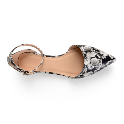 Journee Collection Womens Reba Ankle-Strap Ballet Flats
