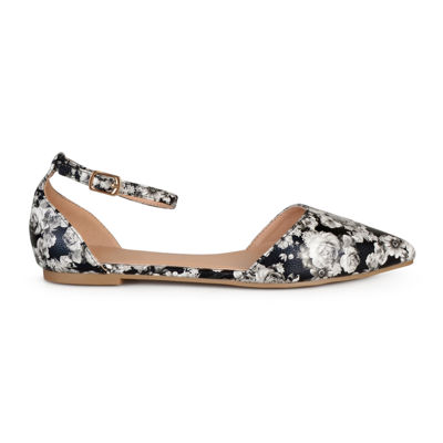 Journee Collection Womens Reba Ankle-Strap Ballet Flats