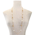 Monet Jewelry Simulated Pearl 36 Inch Rolo Strand Necklace