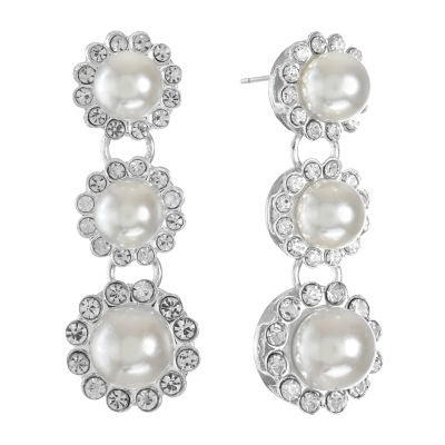 Monet Jewelry Simulated Pearl Drop Earrings