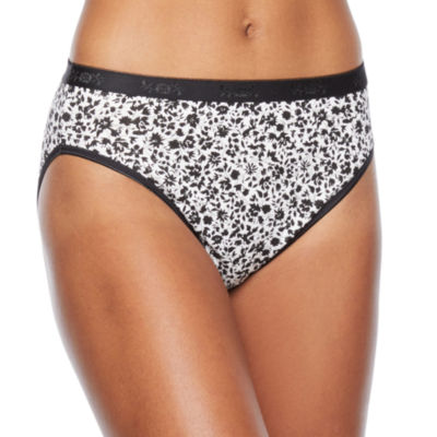 Underscore High Cut Panty, Color Blk White Florl Pa JCPenney